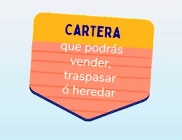 Cartera que podrás vender, traspasar o heredar